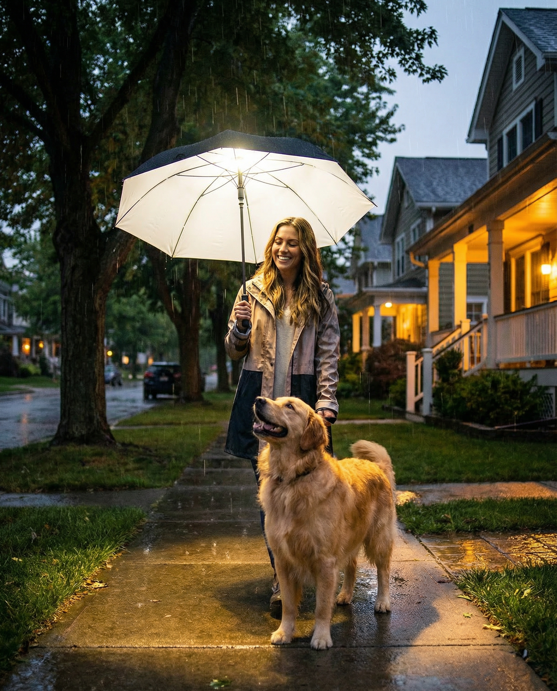 Droplit LED Portable Rain Umbrella